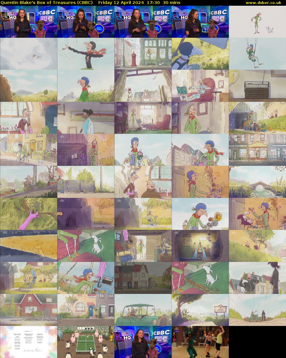 Quentin Blake's Box of Treasures (CBBC) Friday 12 April 2024 17:30 - 18:00