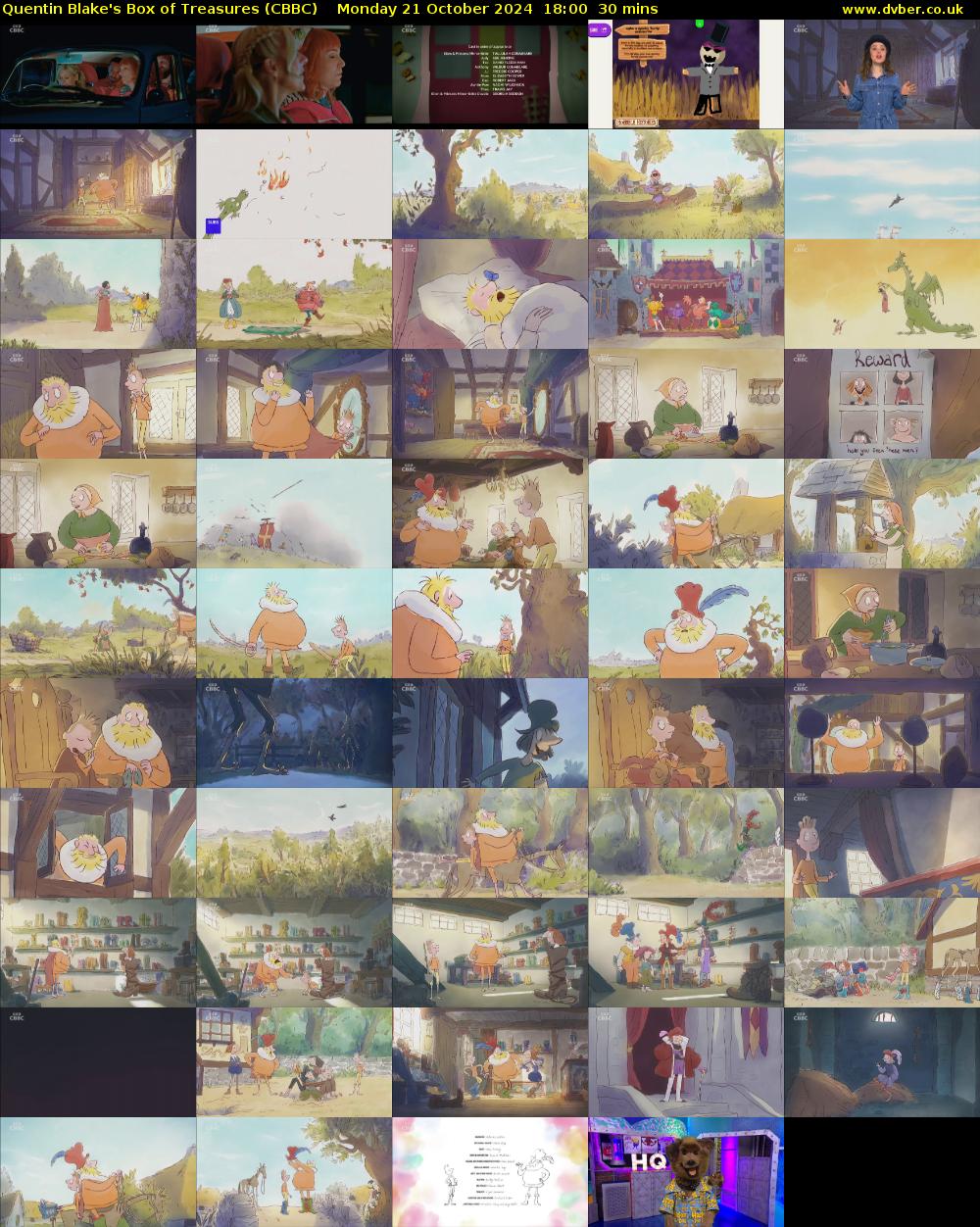 Quentin Blake's Box of Treasures (CBBC) Monday 21 October 2024 18:00 - 18:30