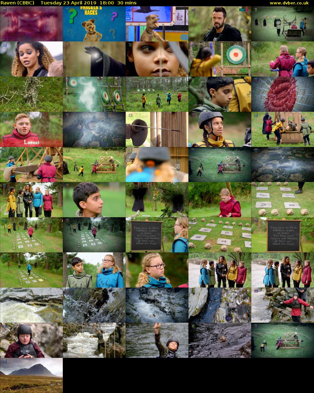 Raven (CBBC) Tuesday 23 April 2019 18:00 - 18:30