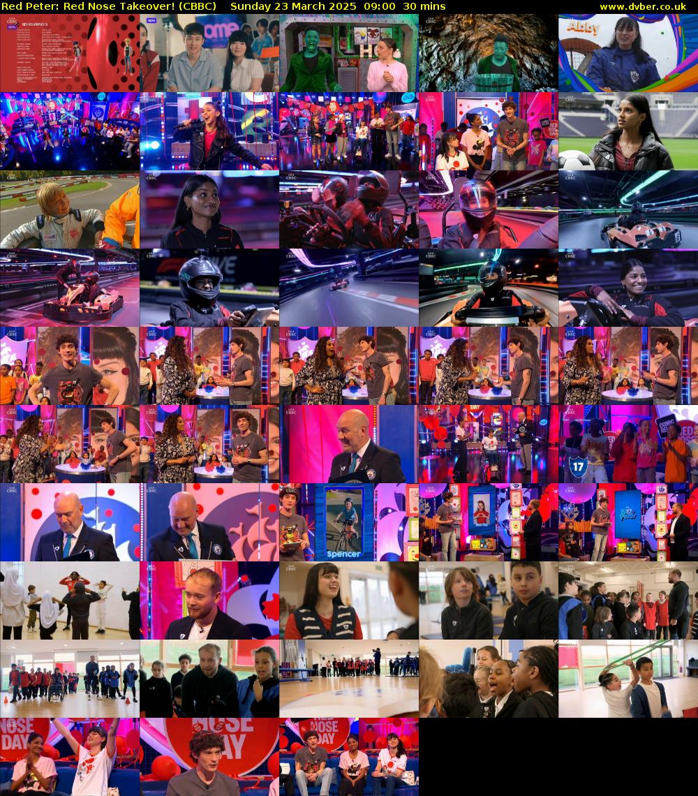 Red Peter: Red Nose Takeover! (CBBC) Sunday 23 March 2025 09:00 - 09:30