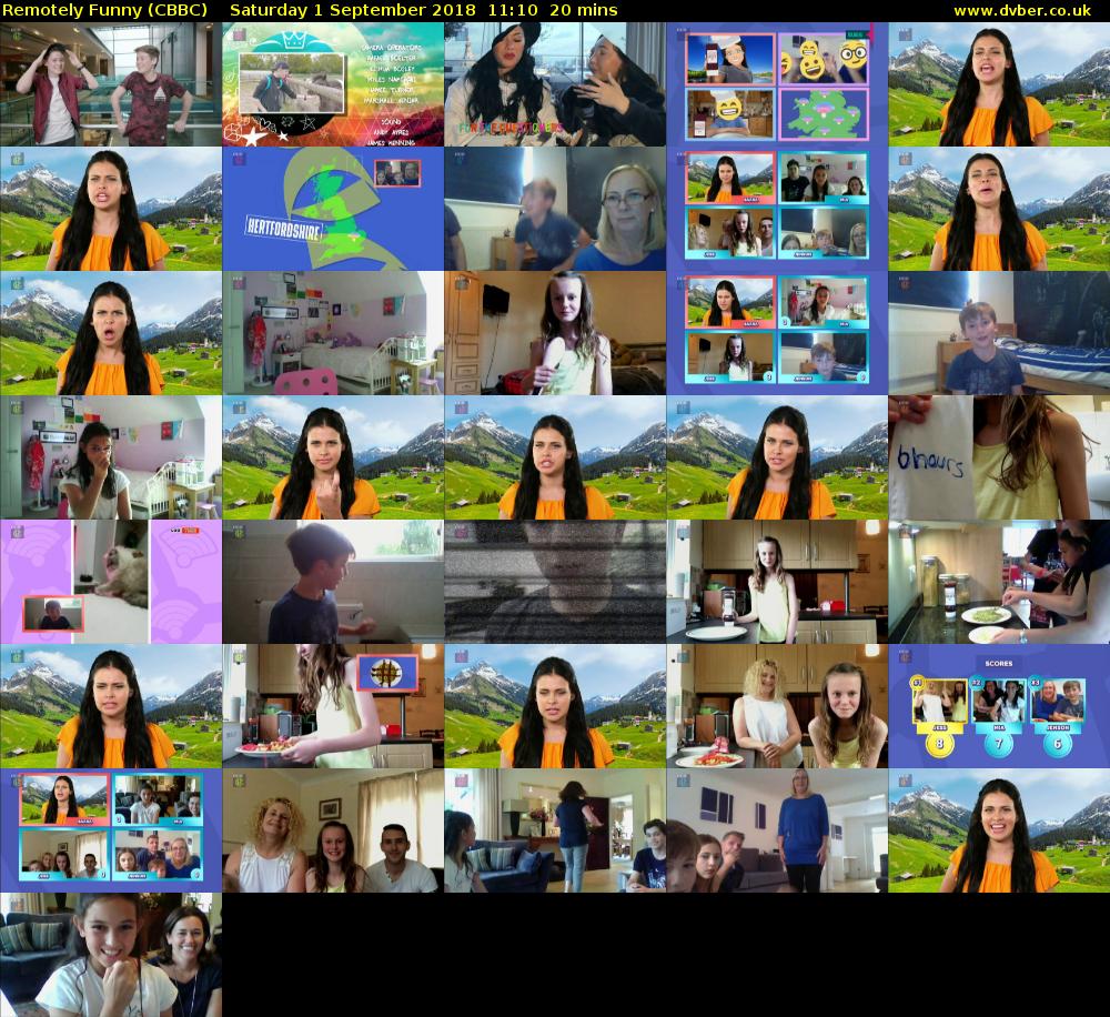 Remotely Funny (CBBC) Saturday 1 September 2018 11:10 - 11:30