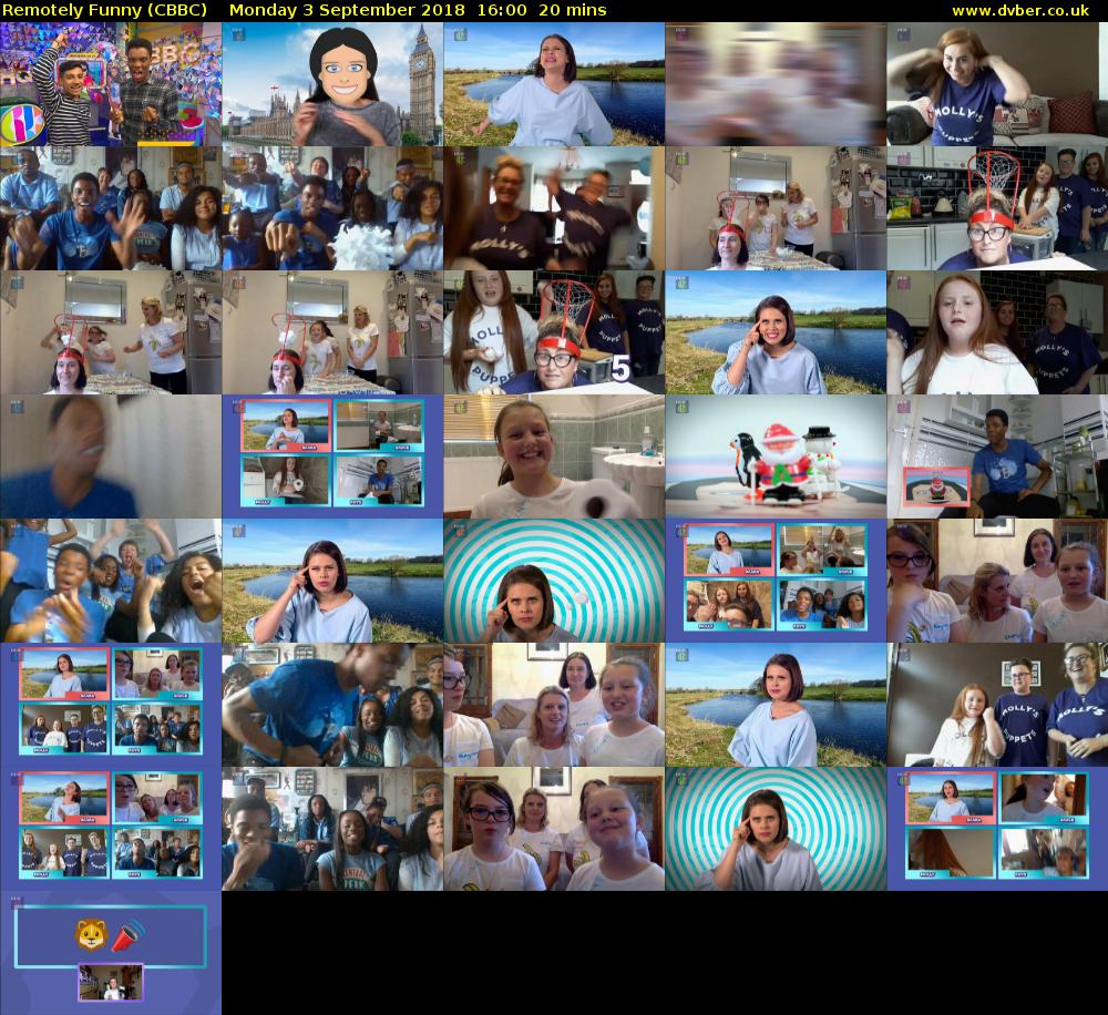 Remotely Funny (CBBC) Monday 3 September 2018 16:00 - 16:20