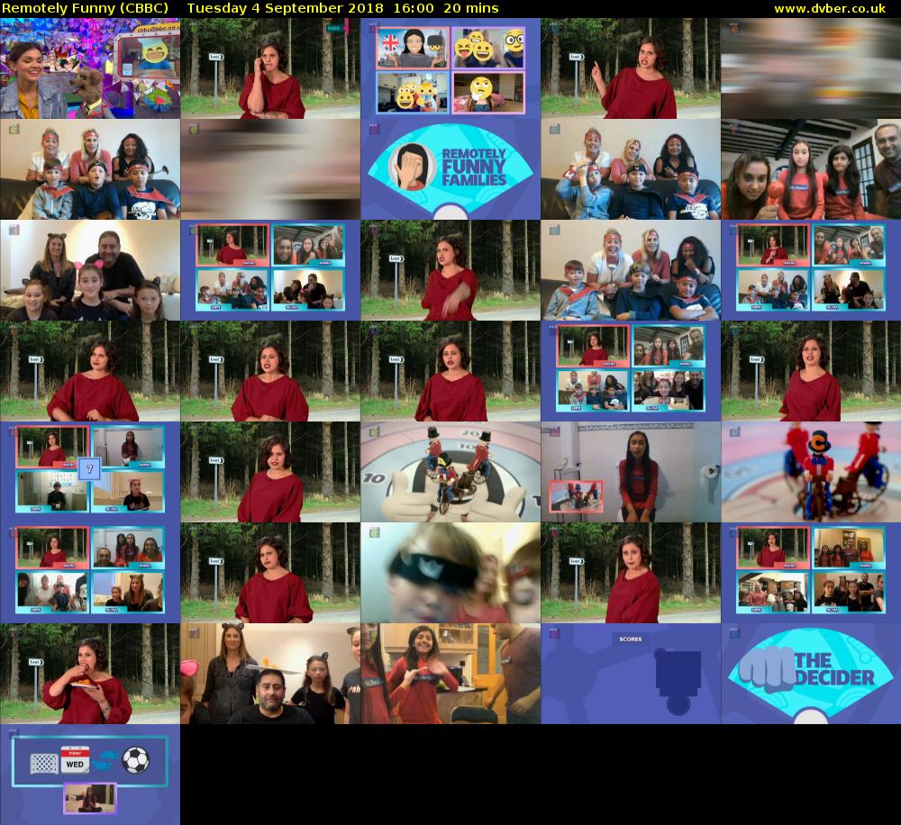 Remotely Funny (CBBC) Tuesday 4 September 2018 16:00 - 16:20