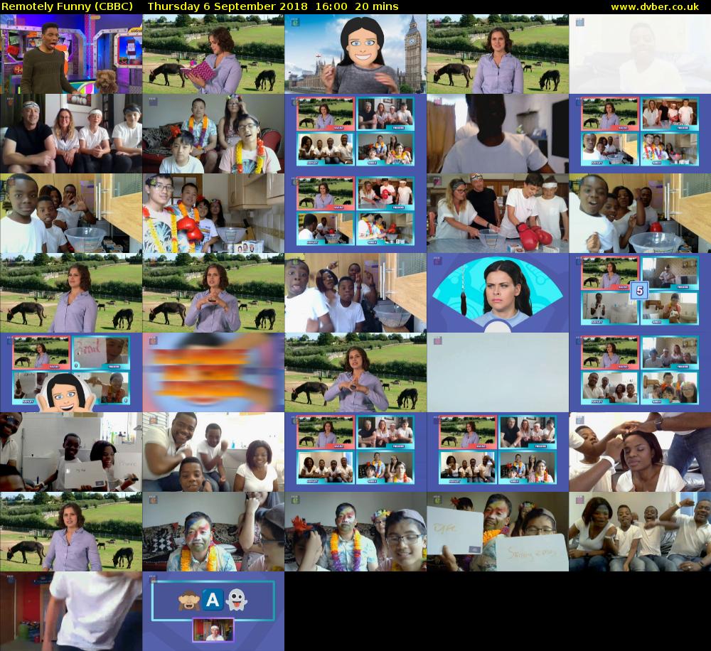 Remotely Funny (CBBC) Thursday 6 September 2018 16:00 - 16:20