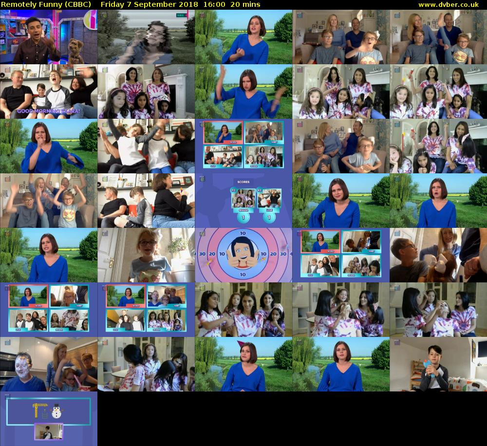 Remotely Funny (CBBC) Friday 7 September 2018 16:00 - 16:20