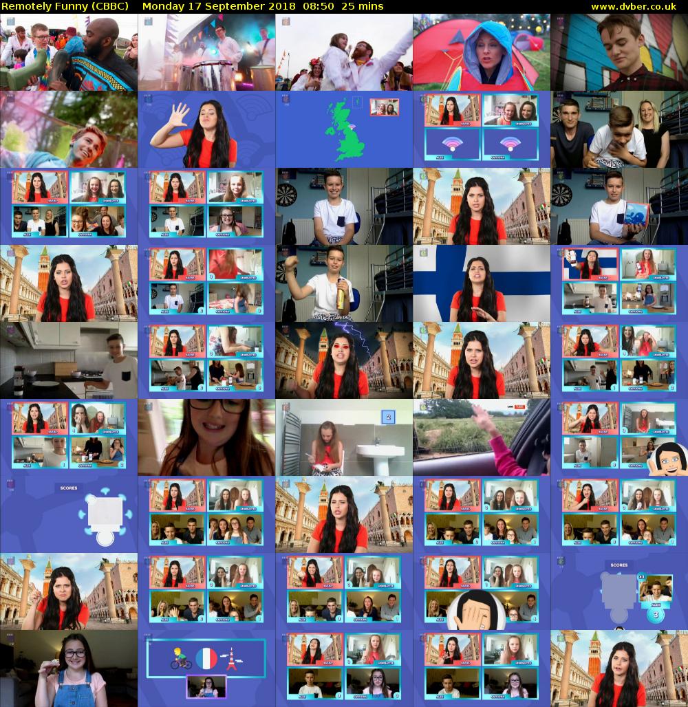 Remotely Funny (CBBC) Monday 17 September 2018 08:50 - 09:15