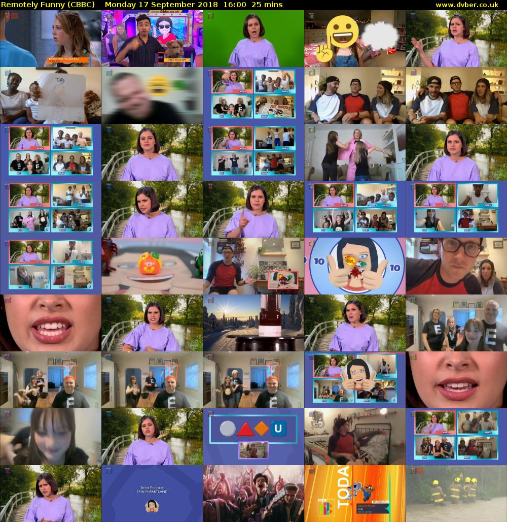 Remotely Funny (CBBC) Monday 17 September 2018 16:00 - 16:25