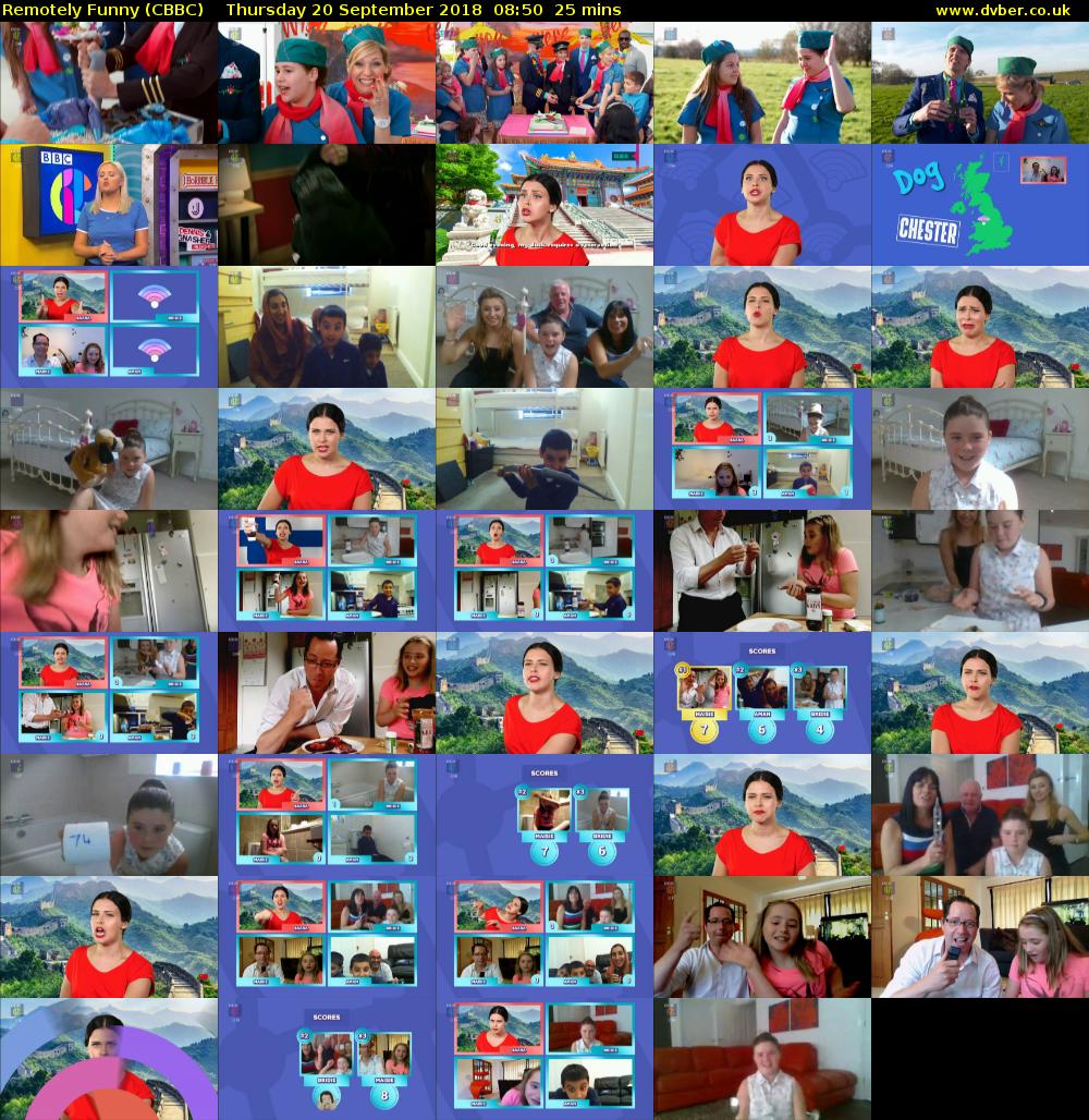 Remotely Funny (CBBC) Thursday 20 September 2018 08:50 - 09:15