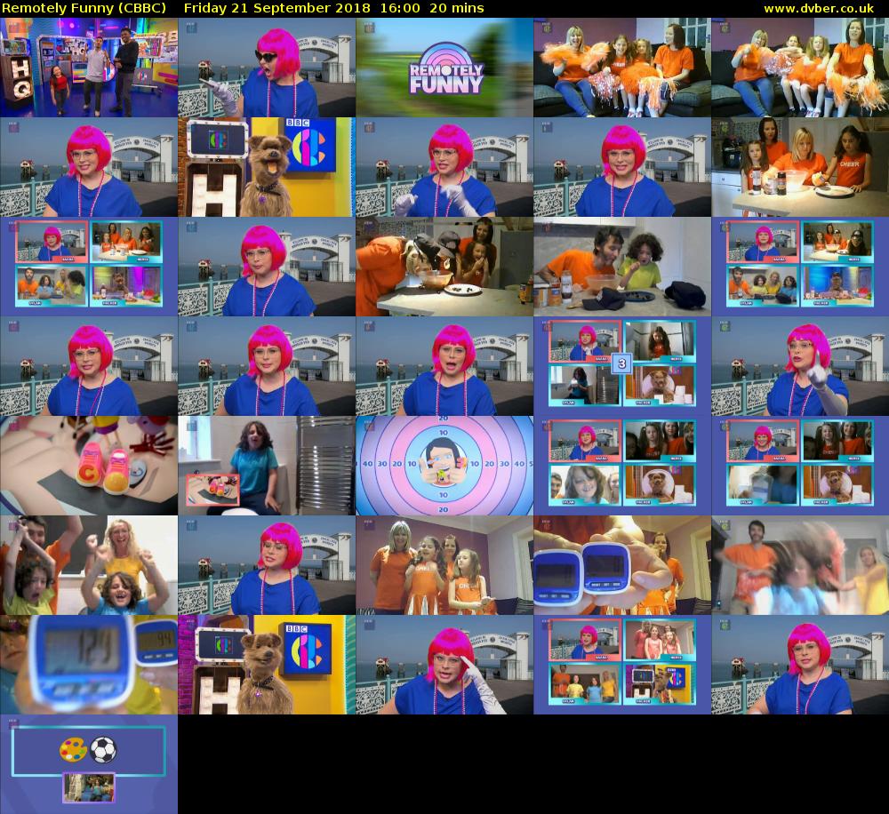 Remotely Funny (CBBC) Friday 21 September 2018 16:00 - 16:20