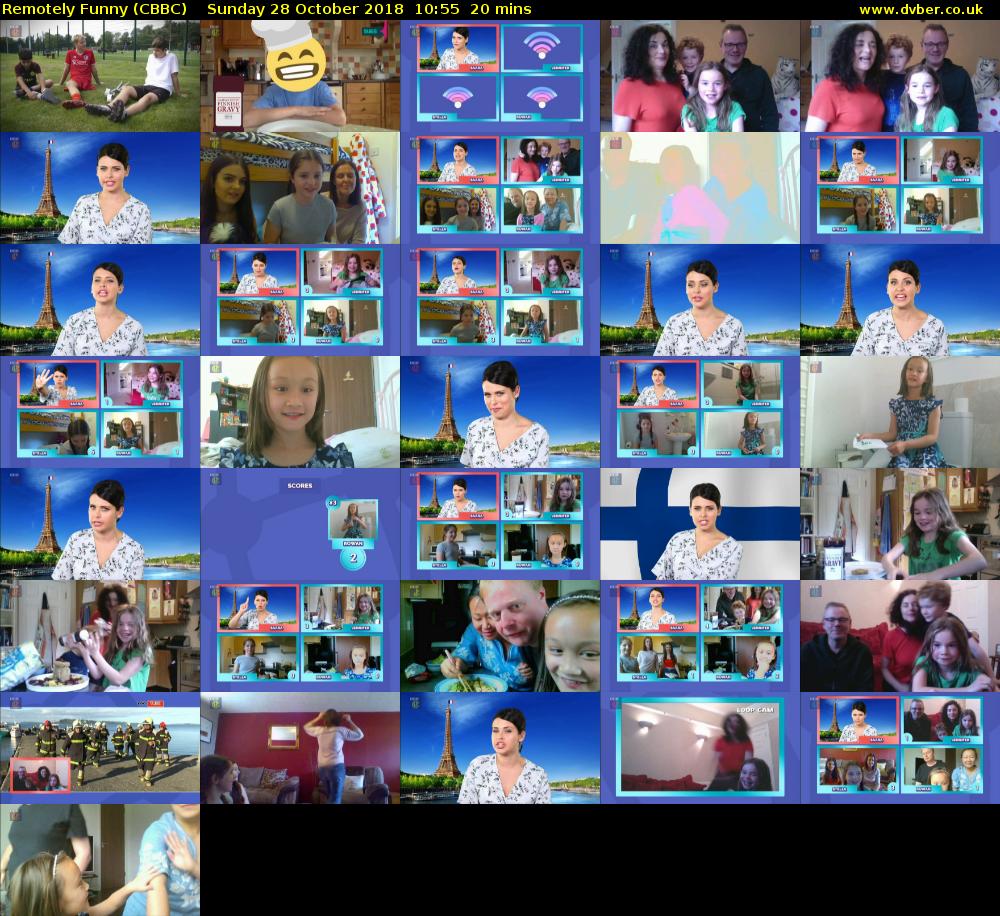 Remotely Funny (CBBC) Sunday 28 October 2018 10:55 - 11:15