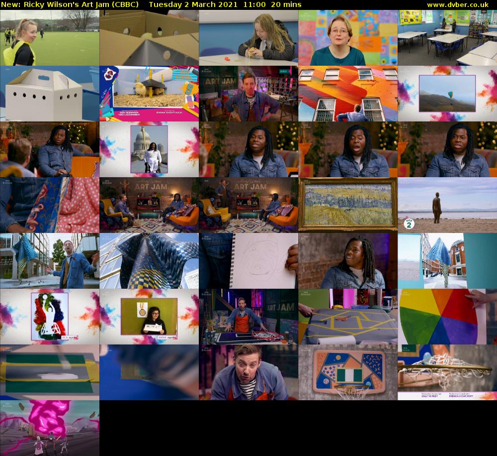Ricky Wilson's Art Jam (CBBC) Tuesday 2 March 2021 11:00 - 11:20