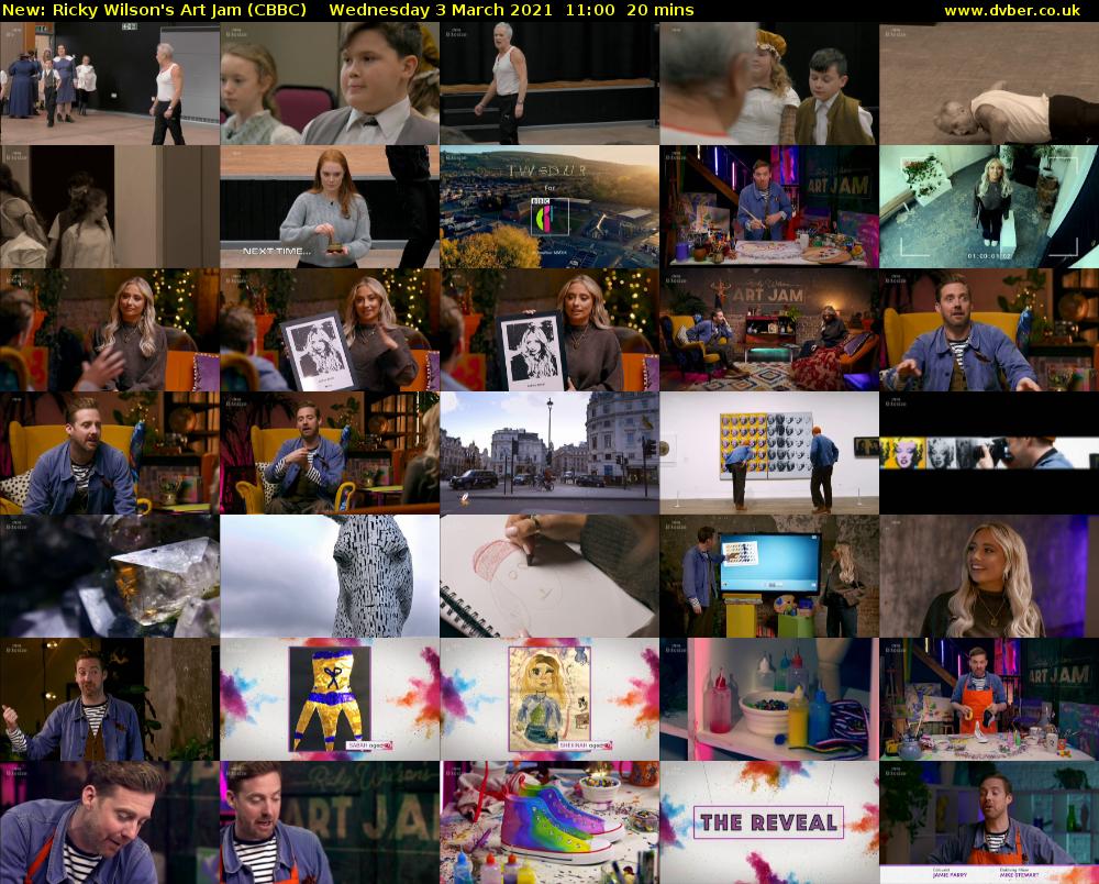 Ricky Wilson's Art Jam (CBBC) Wednesday 3 March 2021 11:00 - 11:20