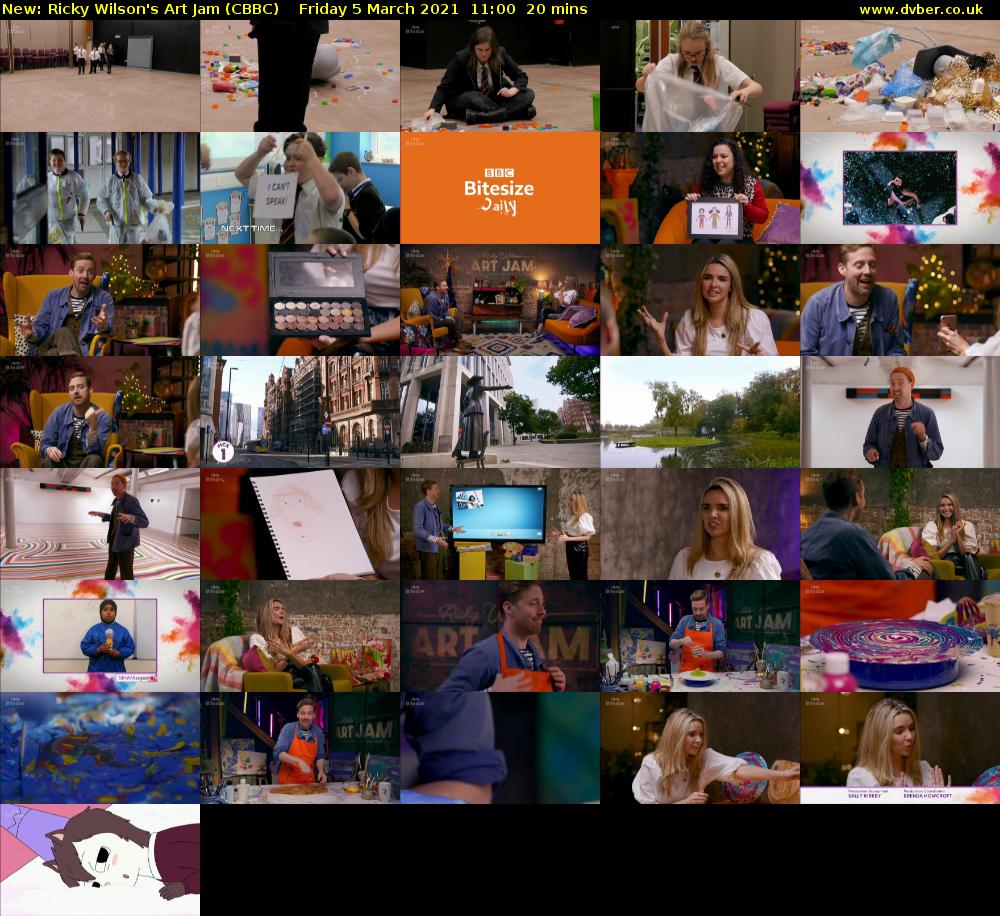 Ricky Wilson's Art Jam (CBBC) Friday 5 March 2021 11:00 - 11:20