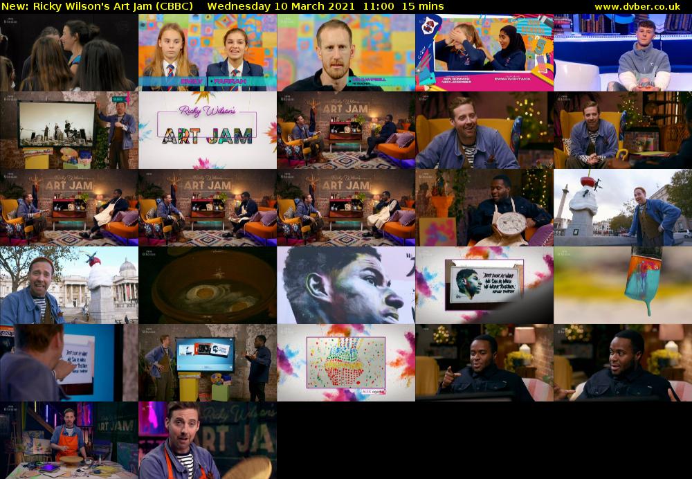 Ricky Wilson's Art Jam (CBBC) Wednesday 10 March 2021 11:00 - 11:15
