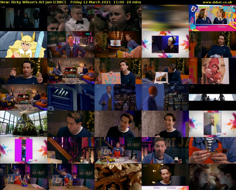 Ricky Wilson's Art Jam (CBBC) Friday 12 March 2021 11:00 - 11:20