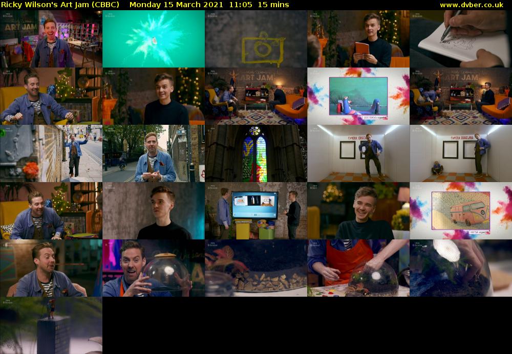 Ricky Wilson's Art Jam (CBBC) Monday 15 March 2021 11:05 - 11:20