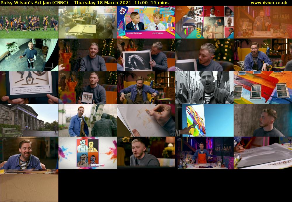 Ricky Wilson's Art Jam (CBBC) Thursday 18 March 2021 11:00 - 11:15