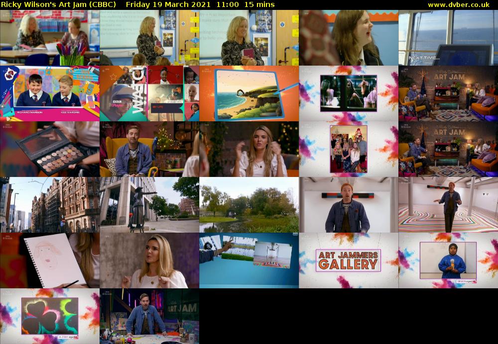 Ricky Wilson's Art Jam (CBBC) Friday 19 March 2021 11:00 - 11:15
