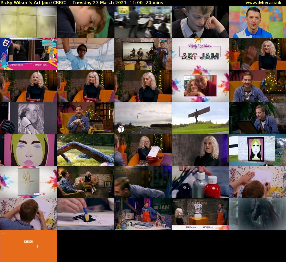 Ricky Wilson's Art Jam (CBBC) Tuesday 23 March 2021 11:00 - 11:20