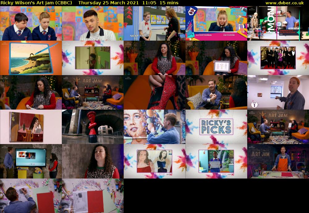 Ricky Wilson's Art Jam (CBBC) Thursday 25 March 2021 11:05 - 11:20