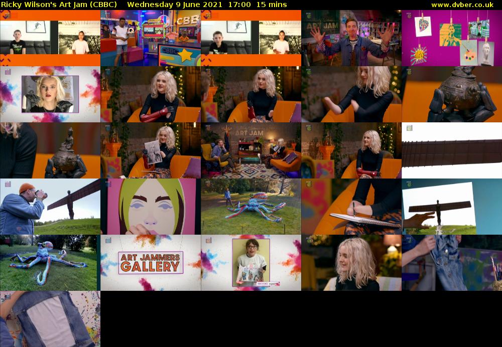 Ricky Wilson's Art Jam (CBBC) Wednesday 9 June 2021 17:00 - 17:15