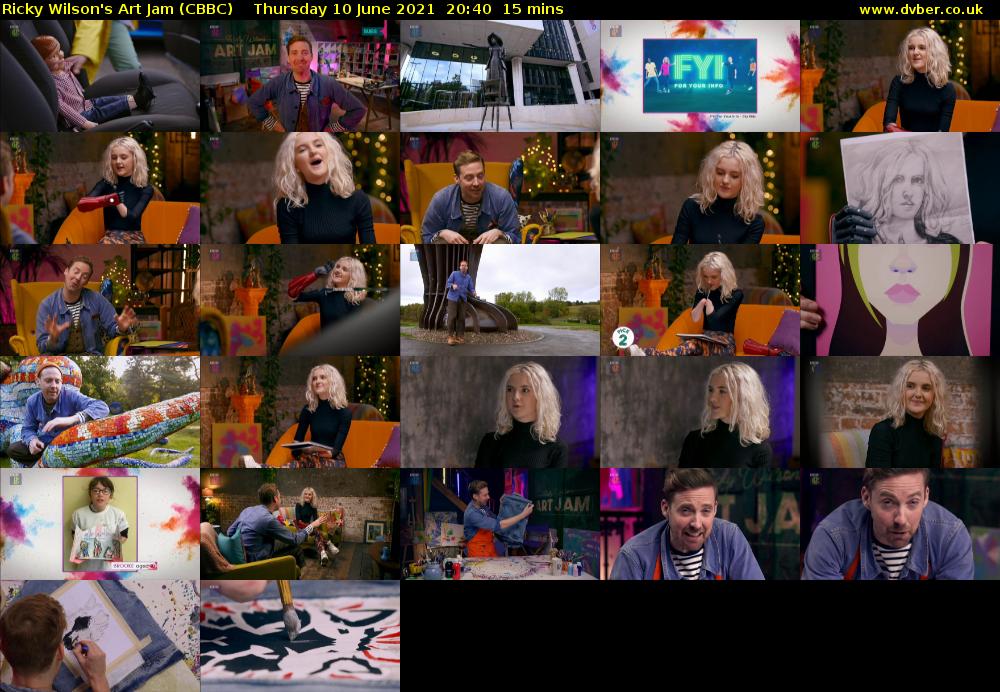 Ricky Wilson's Art Jam (CBBC) Thursday 10 June 2021 20:40 - 20:55