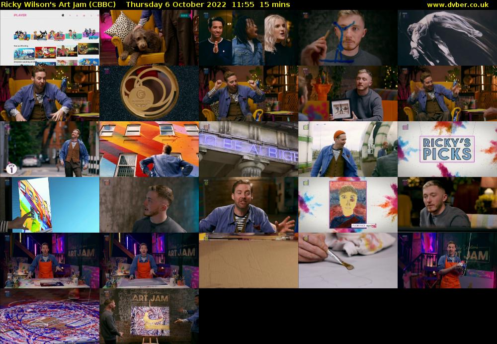 Ricky Wilson's Art Jam (CBBC) Thursday 6 October 2022 11:55 - 12:10