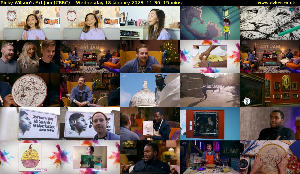 Ricky Wilson's Art Jam (CBBC) Wednesday 18 January 2023 11:30 - 11:45