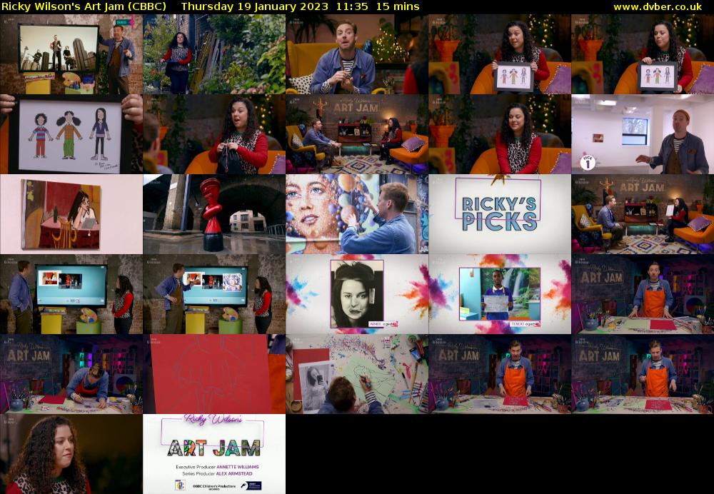 Ricky Wilson's Art Jam (CBBC) Thursday 19 January 2023 11:35 - 11:50