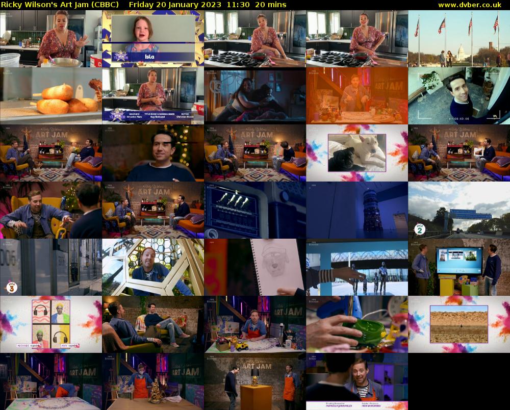 Ricky Wilson's Art Jam (CBBC) Friday 20 January 2023 11:30 - 11:50