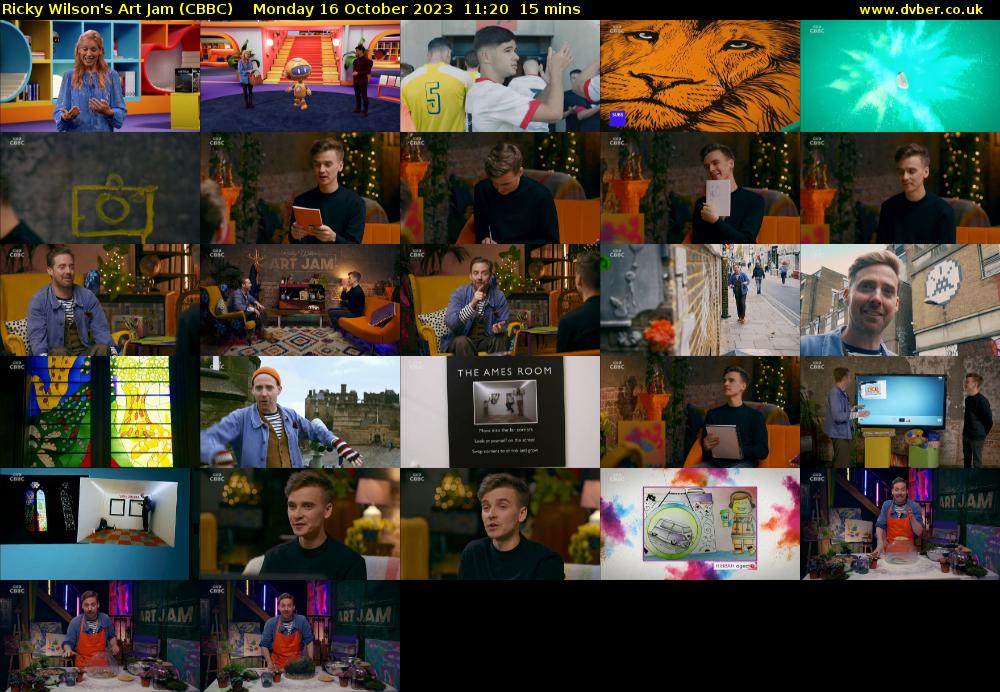 Ricky Wilson's Art Jam (CBBC) Monday 16 October 2023 11:20 - 11:35
