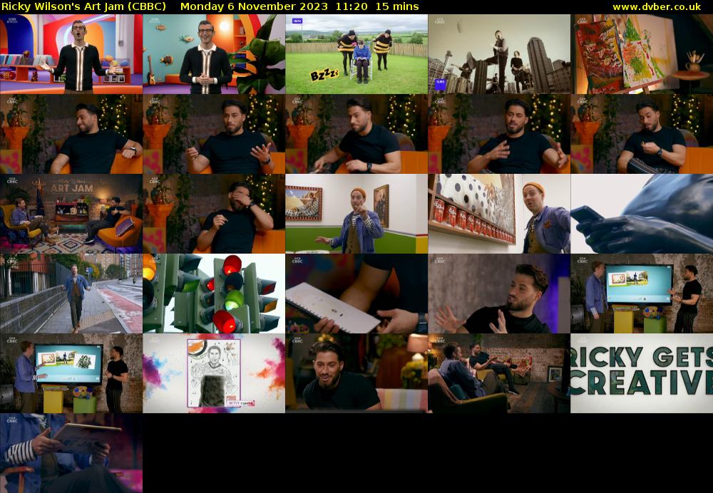 Ricky Wilson's Art Jam (CBBC) Monday 6 November 2023 11:20 - 11:35