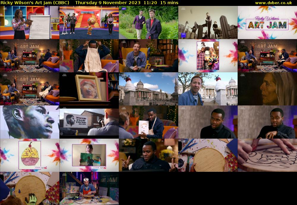 Ricky Wilson's Art Jam (CBBC) Thursday 9 November 2023 11:20 - 11:35