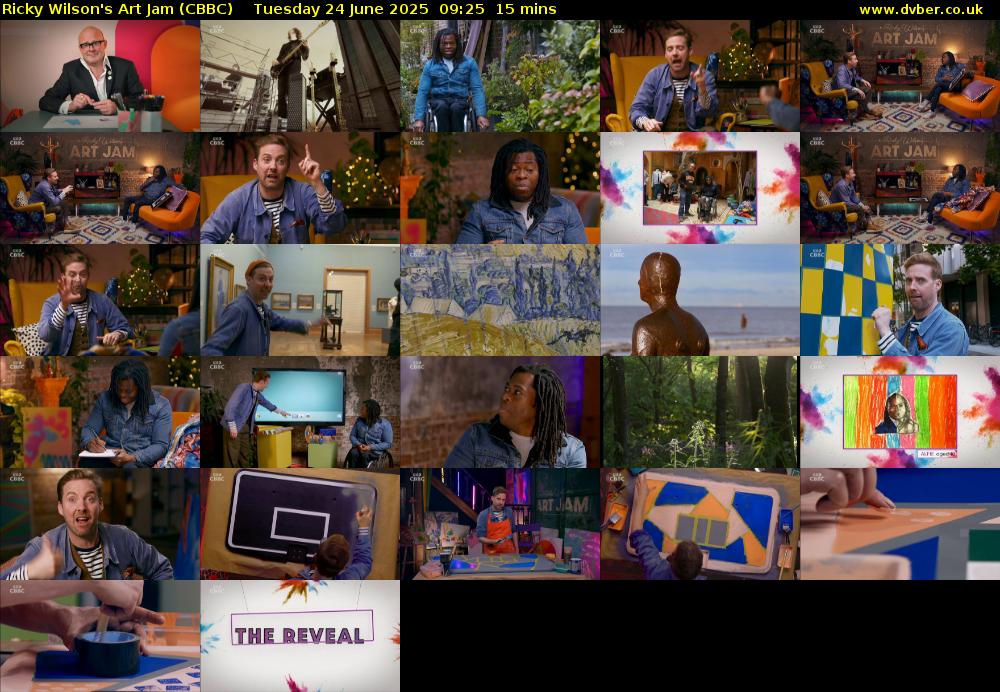 Ricky Wilson's Art Jam (CBBC) Tuesday 24 June 2025 09:25 - 09:40