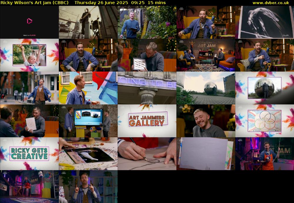 Ricky Wilson's Art Jam (CBBC) Thursday 26 June 2025 09:25 - 09:40