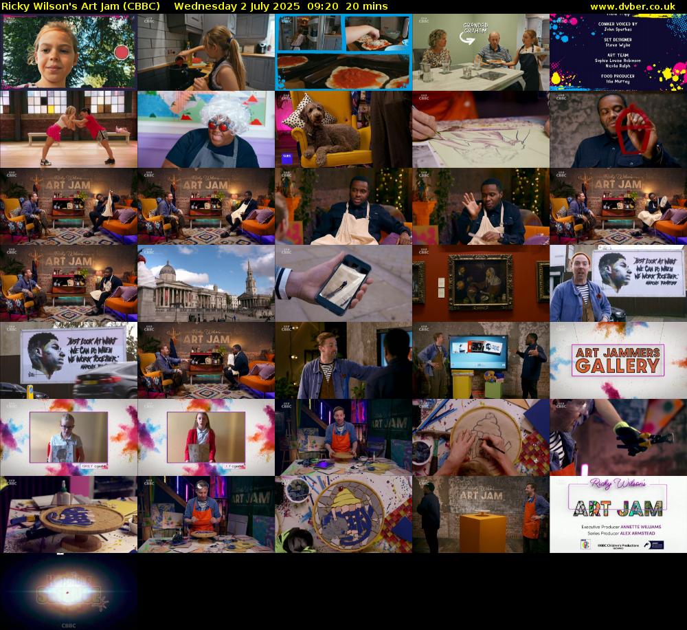 Ricky Wilson's Art Jam (CBBC) Wednesday 2 July 2025 09:20 - 09:40