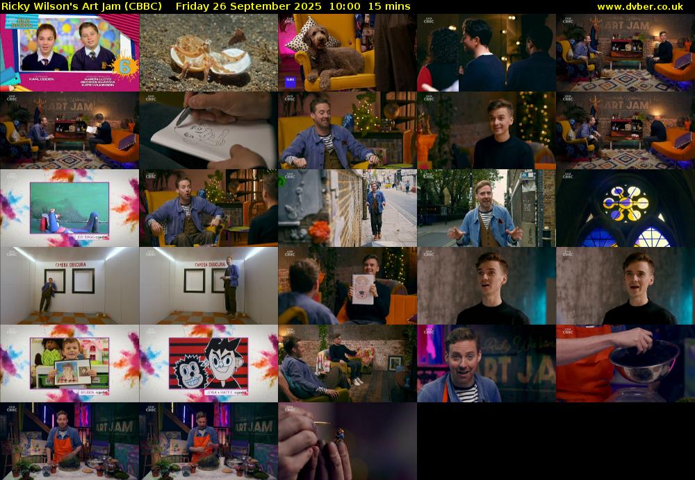 Ricky Wilson's Art Jam (CBBC) Friday 26 September 2025 10:00 - 10:15