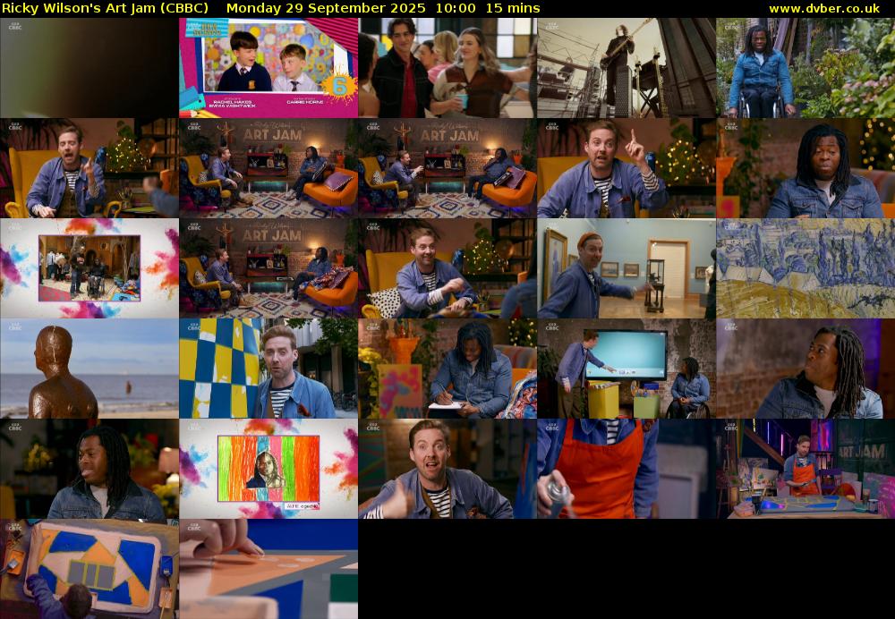 Ricky Wilson's Art Jam (CBBC) Monday 29 September 2025 10:00 - 10:15