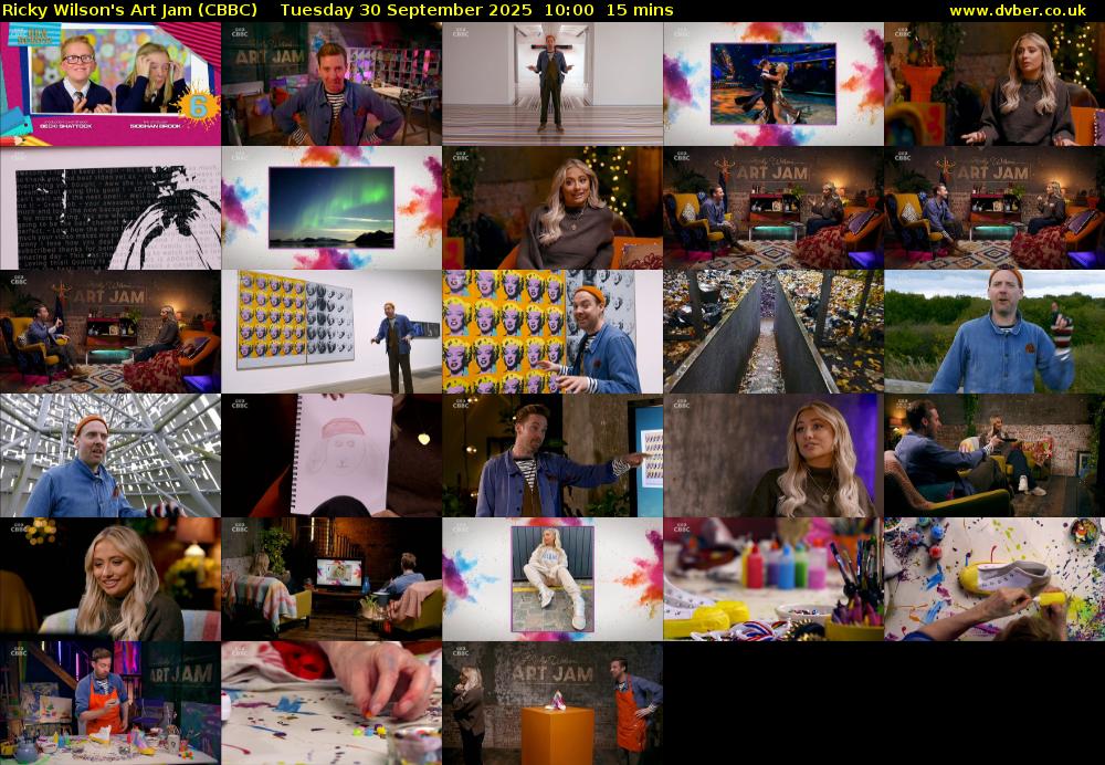 Ricky Wilson's Art Jam (CBBC) Tuesday 30 September 2025 10:00 - 10:15