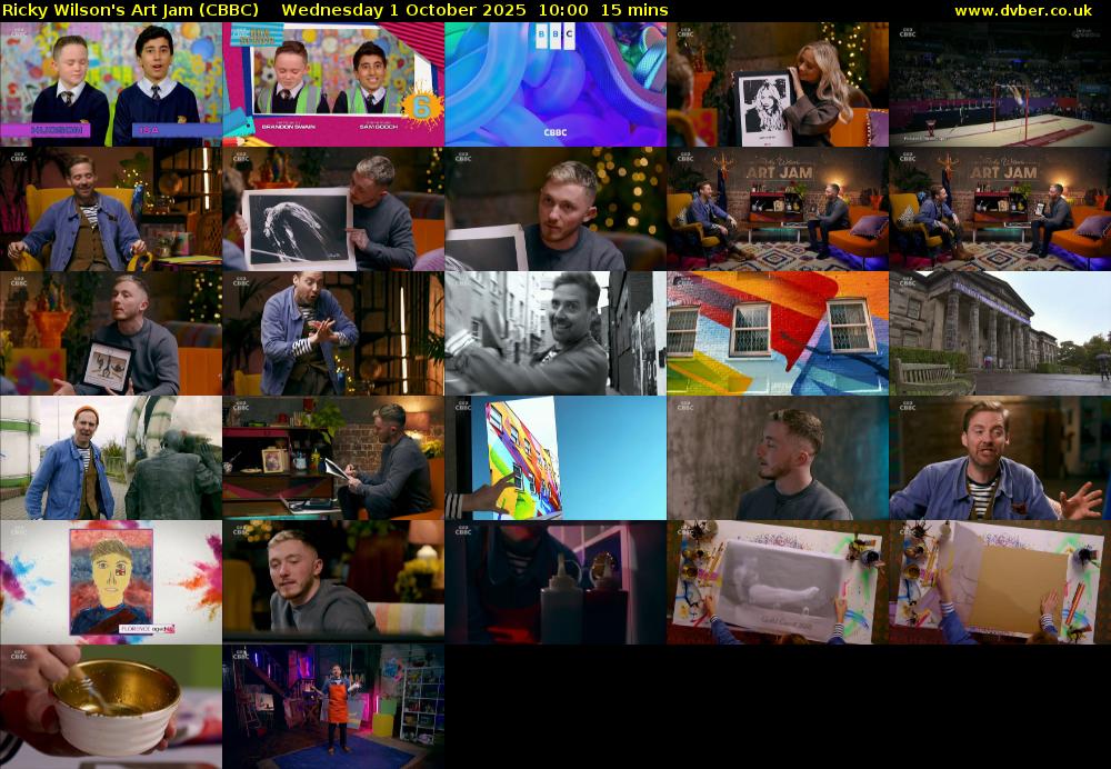 Ricky Wilson's Art Jam (CBBC) Wednesday 1 October 2025 10:00 - 10:15