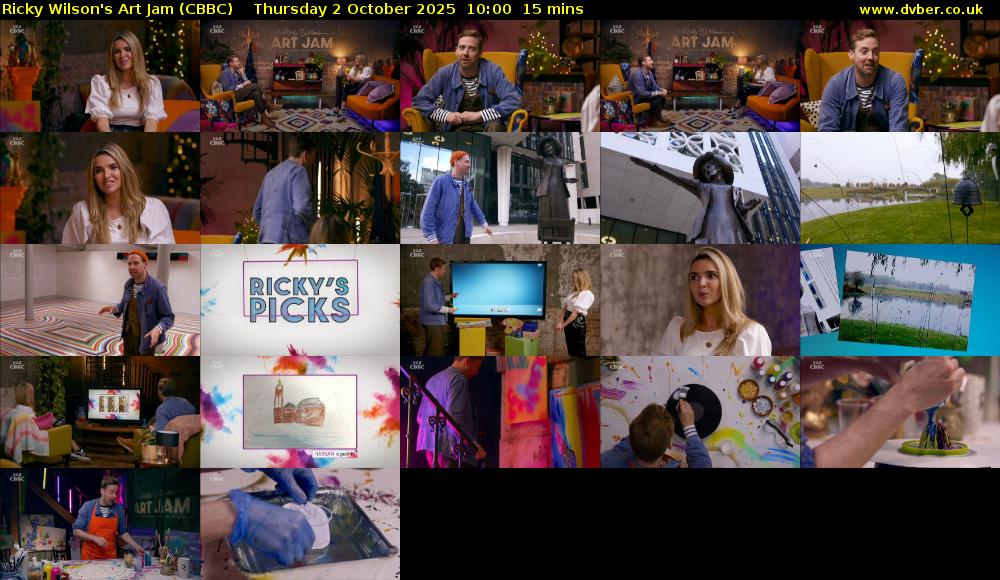 Ricky Wilson's Art Jam (CBBC) Thursday 2 October 2025 10:00 - 10:15