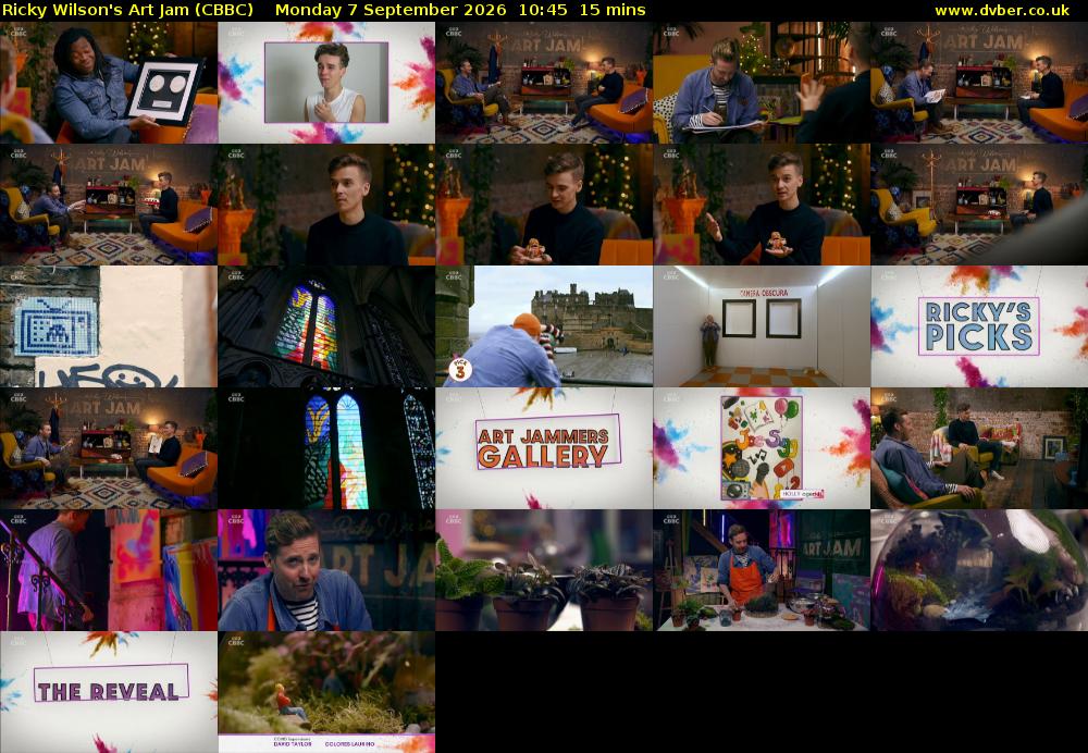 Ricky Wilson's Art Jam (CBBC) Monday 7 September 2026 10:45 - 11:00