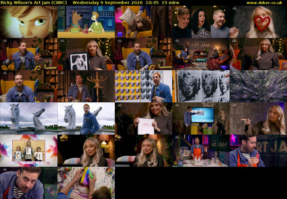 Ricky Wilson's Art Jam (CBBC) Wednesday 9 September 2026 10:45 - 11:00