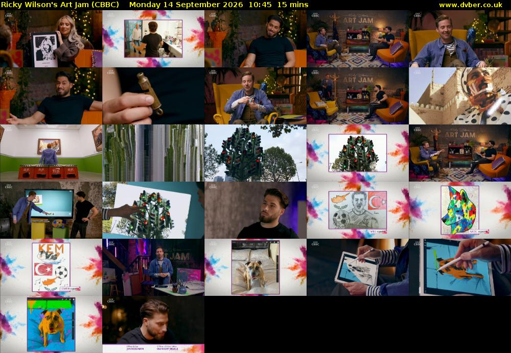Ricky Wilson's Art Jam (CBBC) Monday 14 September 2026 10:45 - 11:00