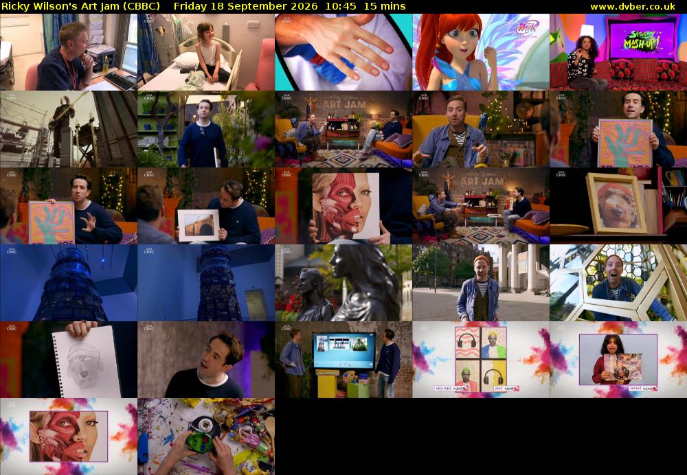 Ricky Wilson's Art Jam (CBBC) Friday 18 September 2026 10:45 - 11:00