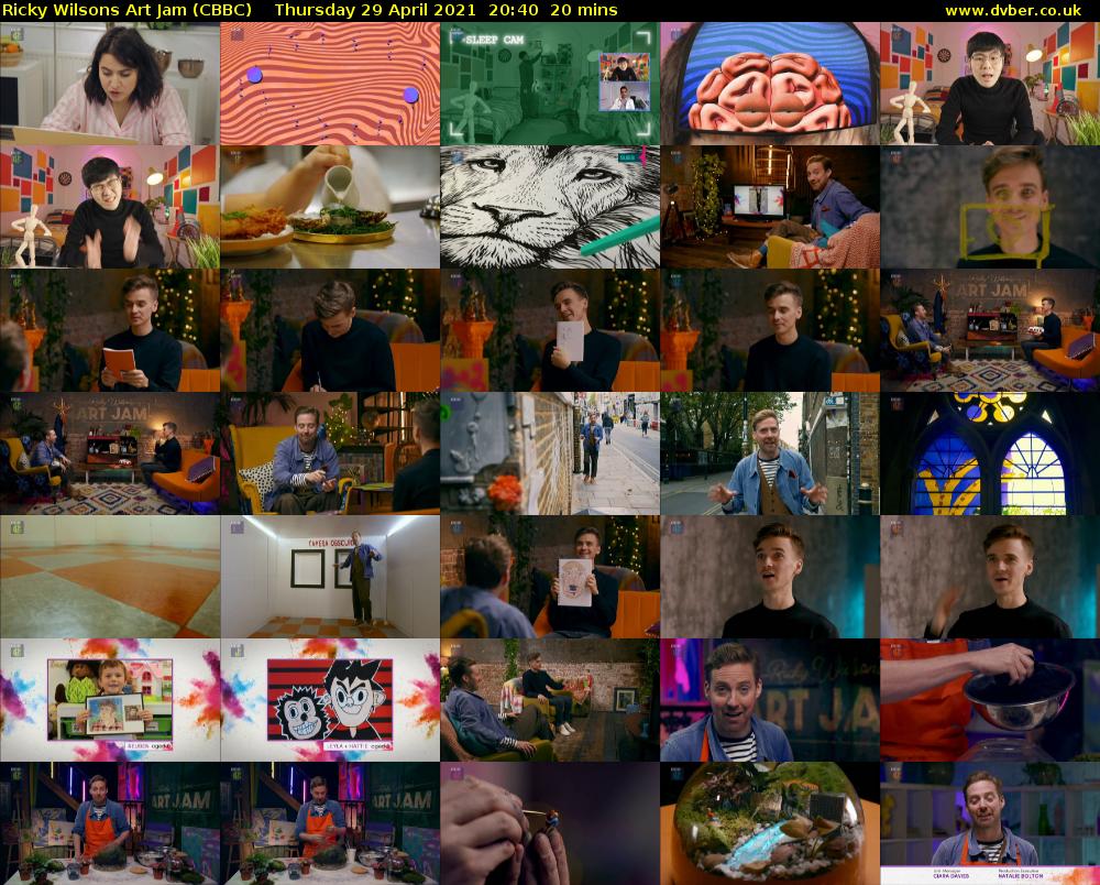 Ricky Wilsons Art Jam (CBBC) Thursday 29 April 2021 20:40 - 21:00