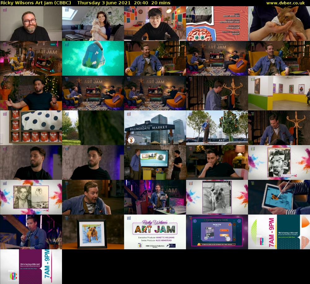 Ricky Wilsons Art Jam (CBBC) Thursday 3 June 2021 20:40 - 21:00
