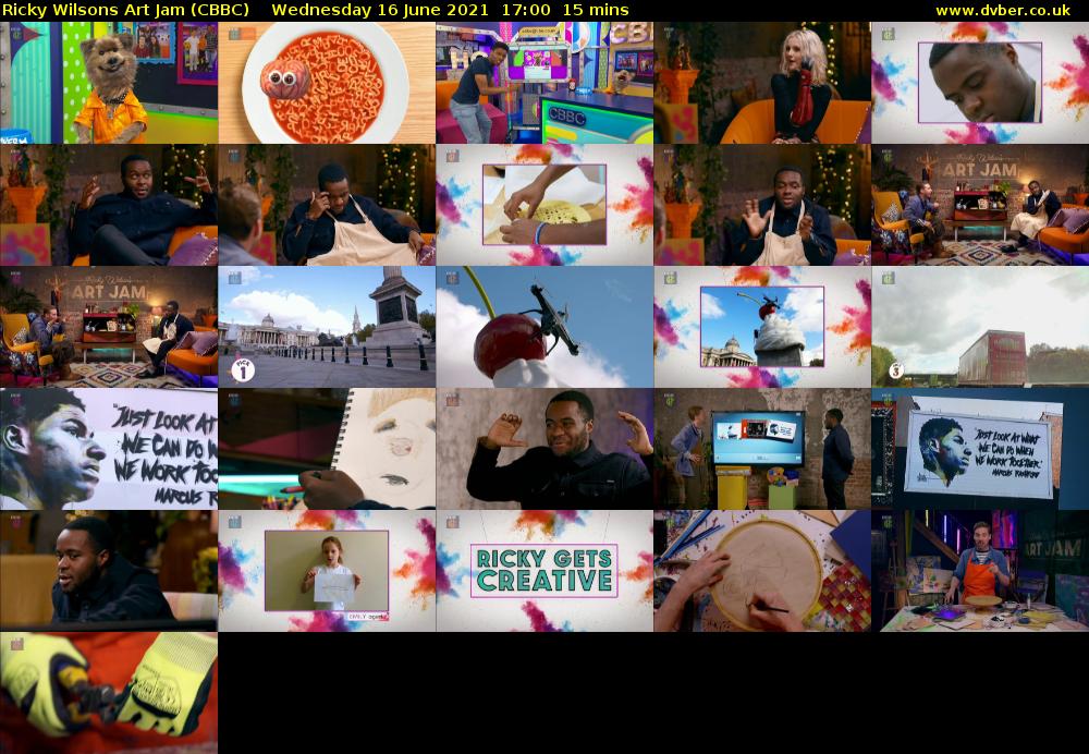 Ricky Wilsons Art Jam (CBBC) Wednesday 16 June 2021 17:00 - 17:15