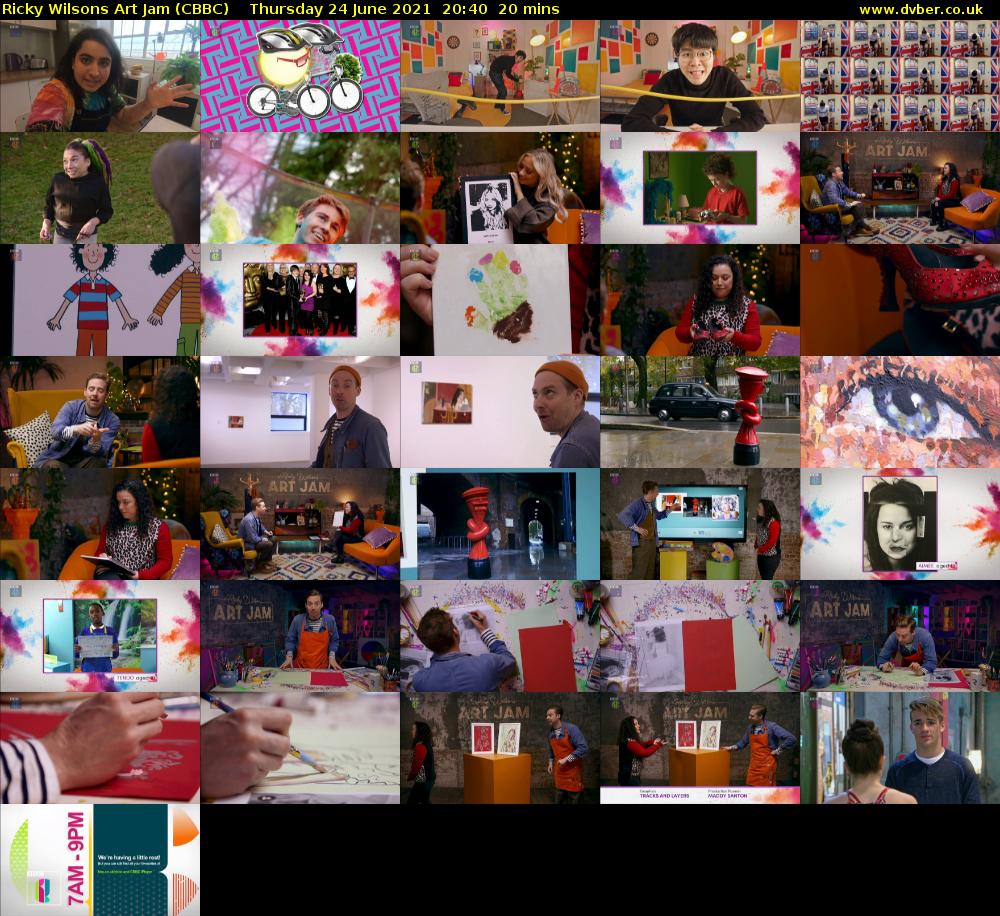 Ricky Wilsons Art Jam (CBBC) Thursday 24 June 2021 20:40 - 21:00