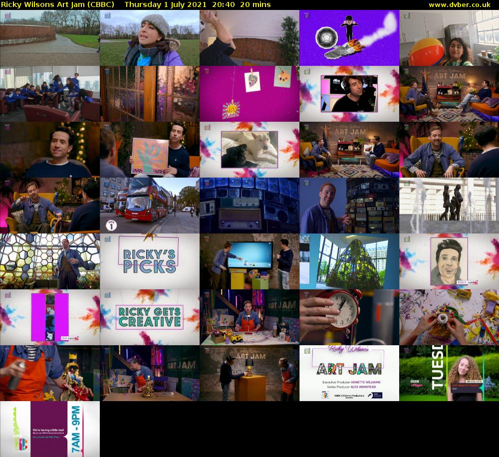 Ricky Wilsons Art Jam (CBBC) Thursday 1 July 2021 20:40 - 21:00